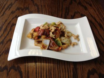Roast Pork with Cashew Nuts and Green Peppers
